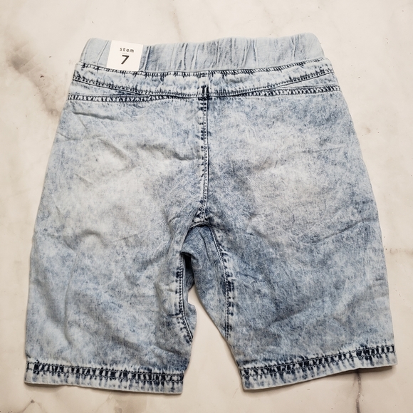 STEM acid stone wash stretchy knit shorts - Picture 4 of 4